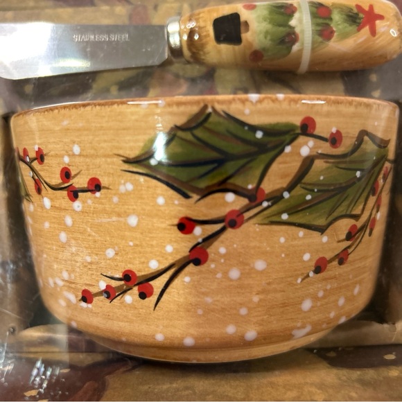 TableTops Holiday Christmas Tree Serving Bowl Dip & Spreader Set 2 Piece - Picture 8 of 9